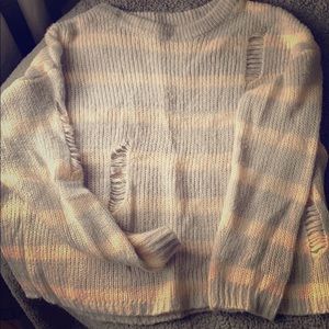 Distressed sweater